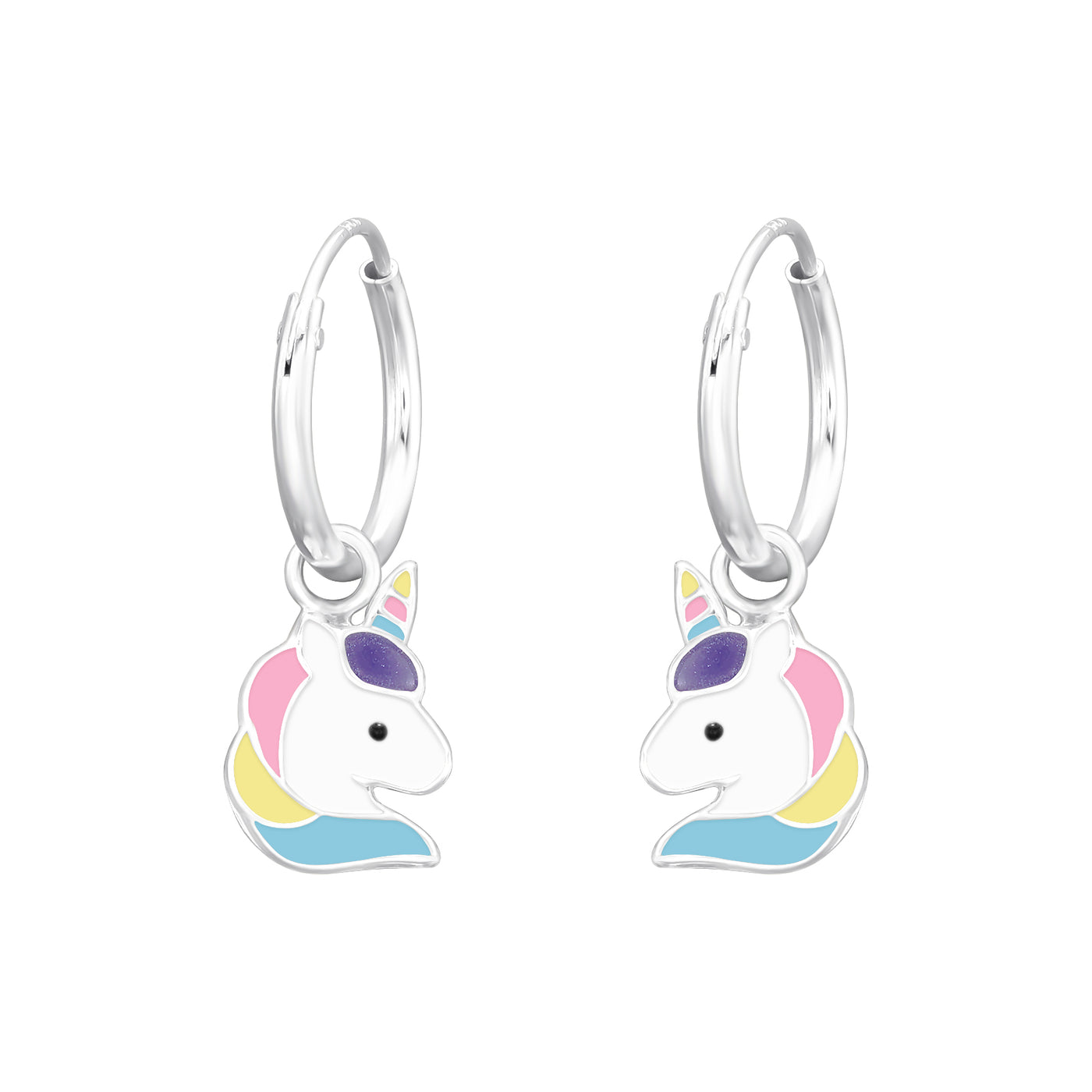 Aros Unicorn Colors Hoops