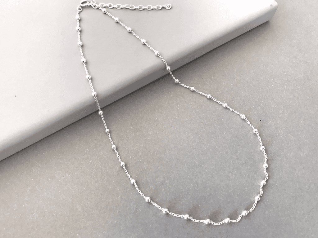 Choker Silver Dots