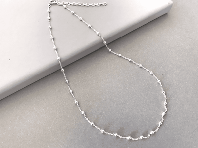 Choker Silver Dots