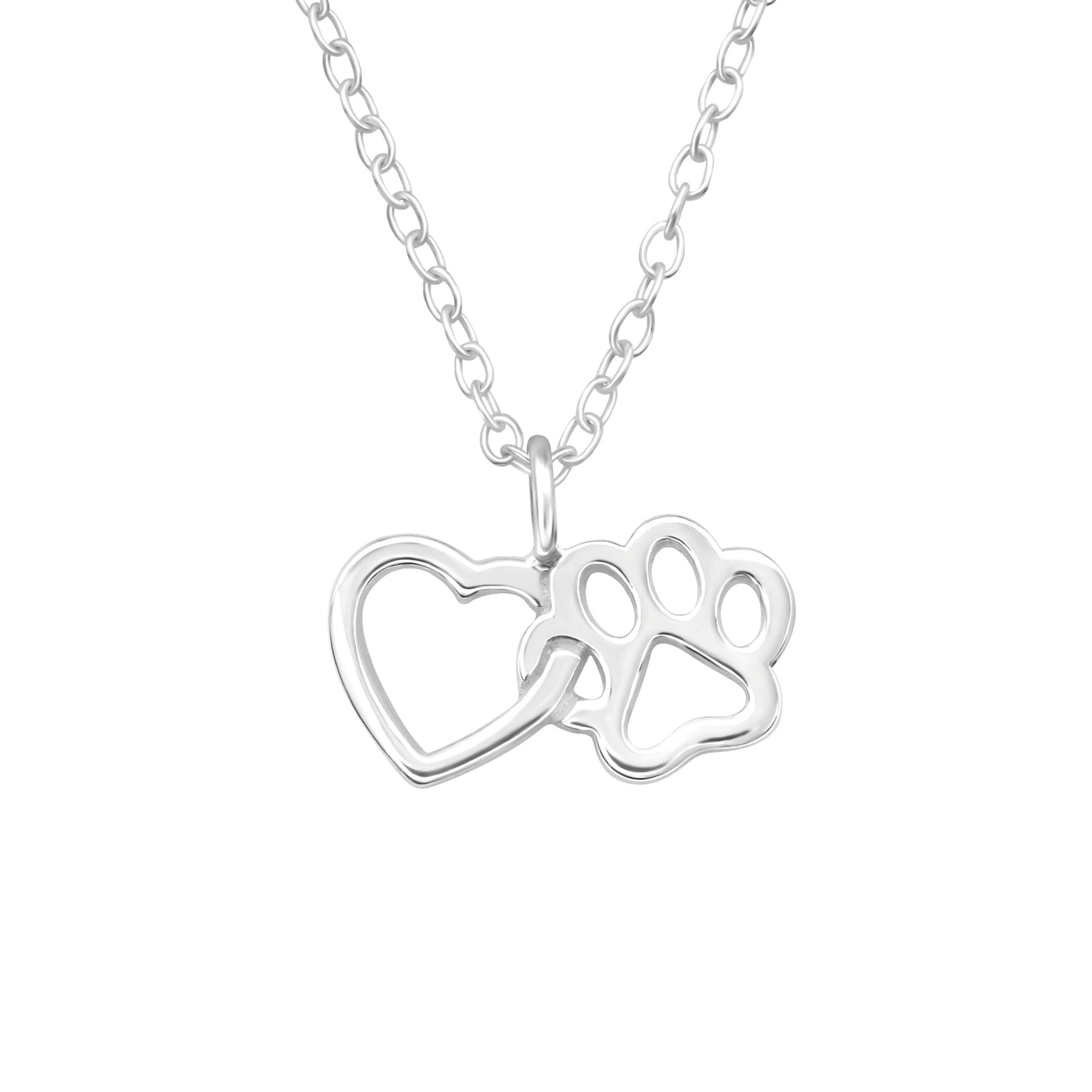 Collar paw print & heart