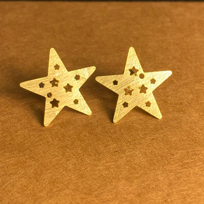 Aros Estrella Calada Gold
