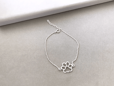 Pulsera Paw Print - Plata