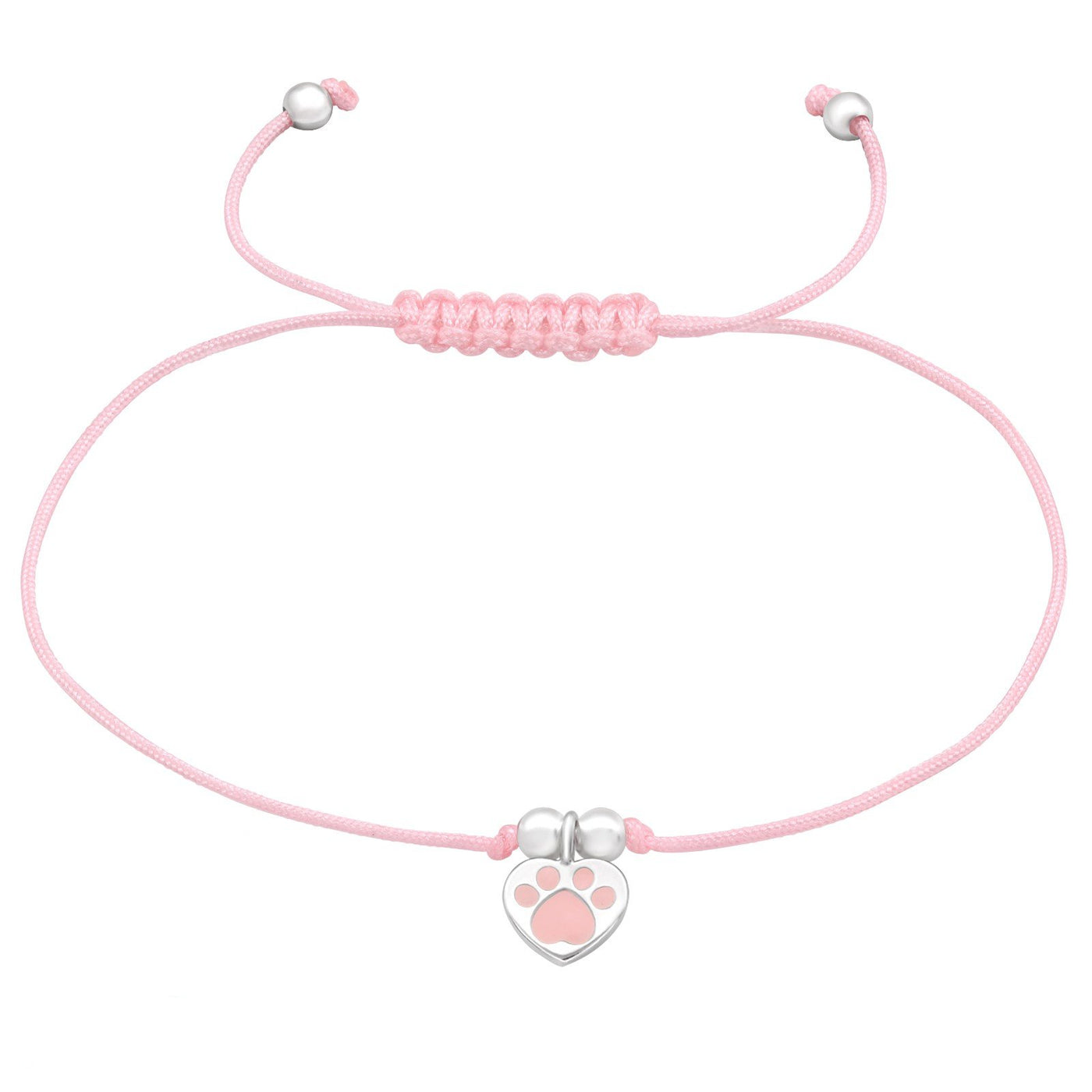 Pulsera Ajustable Paw Print & Heart Rose