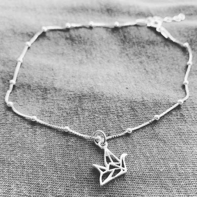 Tobillera Saturn & charm Grulla